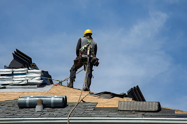 Professional Gutter Installation technician working in Mayport, PA